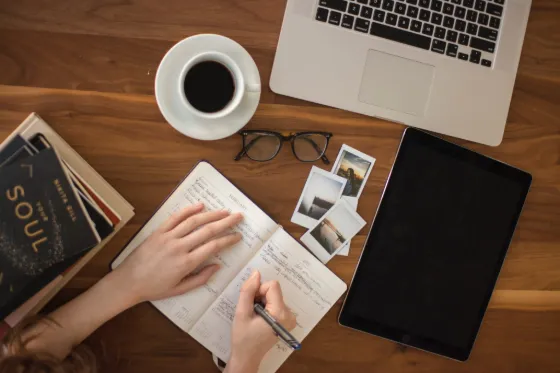Pinterest ideas feed on a laptop screen